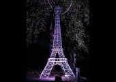 Tour Eiffel géante en fer galvanisé éclairage LED