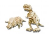 Puzzles animés 3D : maquette Dinosaures bois